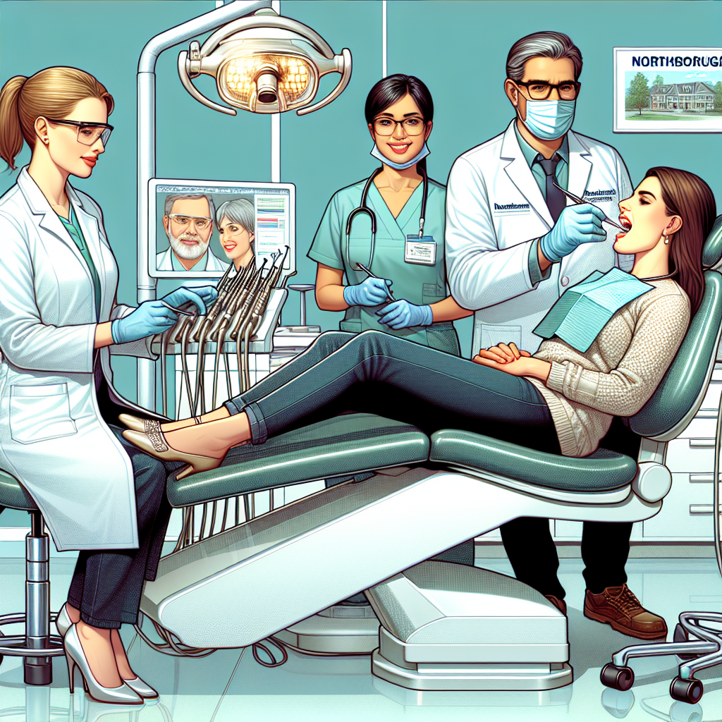 Emergency dental care response with professional team